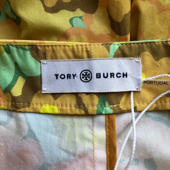 Tory Burch Blossom Poplin Skort Yellow Floral Pleated Women's Size 10 NWT - Picture 8 of 16